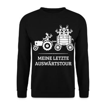 Ma dernière tournée à l’extérieur, un baril de bière tracteur JGA W - Sweat-shirt Unisexe - noir - Devant - Alina (178cm) & Michal (187cm)