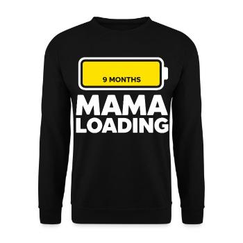 Mama Loading - Unisex Pullover - Schwarz - Vorne - Alina (178cm) & Michal (187cm)