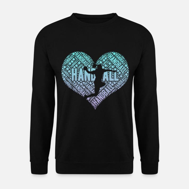 Handball Spielerin Herz - Unisex Pullover - Schwarz