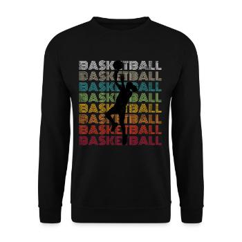 Basketball Mädchen - Unisex Pullover - Schwarz - Vorne - Alina (178cm) & Michal (187cm)