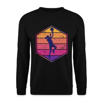 Basketball player - Unisex Sweatshirt - black - Front - Alina (178cm) & Michal (187cm)