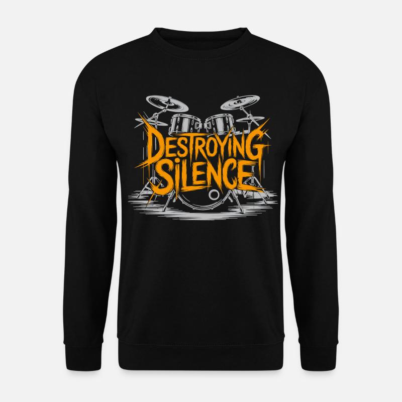 Schlagzeuger Drumset Design - Unisex Pullover - Schwarz