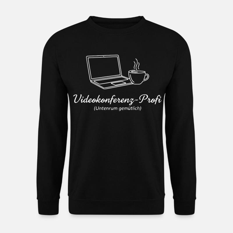 Conception professionnelle de bureaux à domicile en visioconférence - Sweat-shirt Unisexe - noir