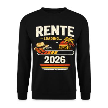 rente loading 2026 - Unisex Pullover - Schwarz - Vorne - Alina (178cm) & Michal (187cm)