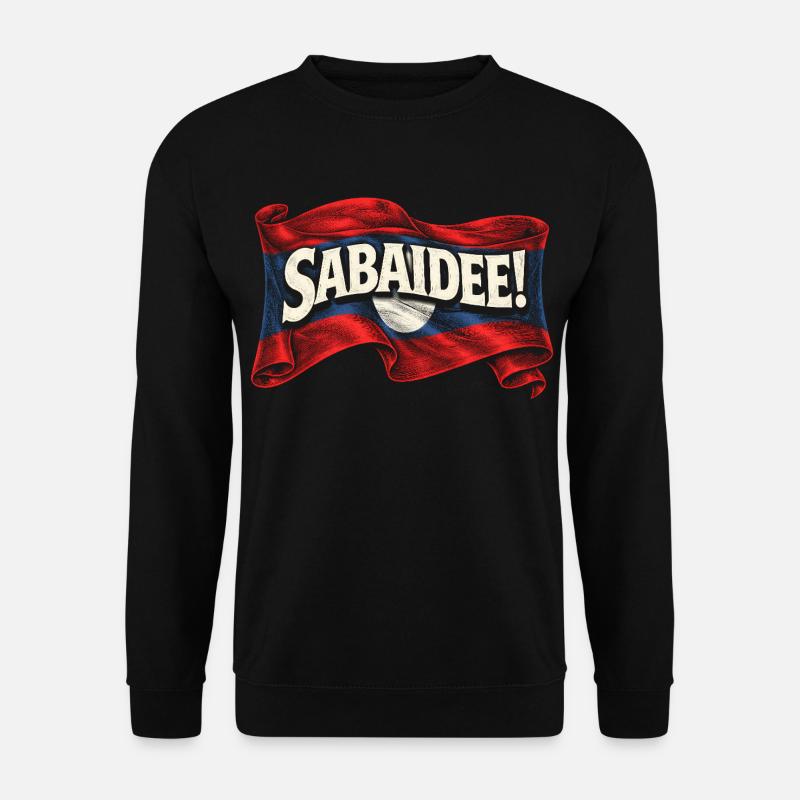 Laos Laotische Wurzel Sabaidee! - Unisex Pullover - Schwarz