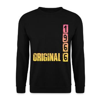 Original 1966 - Sweat-shirt Unisexe - noir - Devant - Alina (178cm) & Michal (187cm)