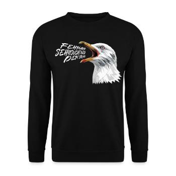 FEHMARN QUI SE LÂCHE DE LA MER Drôle - Sweat-shirt Unisexe - noir - Devant - Alina (178cm) & Michal (187cm)