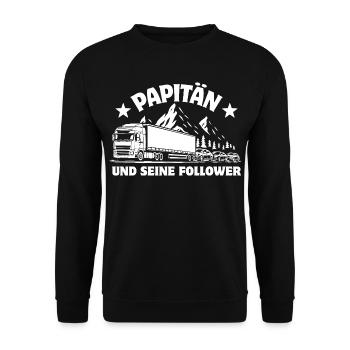 Papitän et ses partisans - Camion - Embouteillage - Sweat-shirt Unisexe - noir - Devant - Alina (178cm) & Michal (187cm)