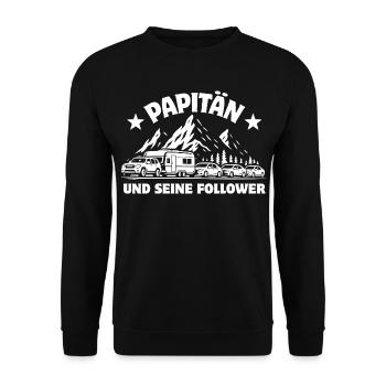 PAPITÄN ET SES PARTISANS | Embouteillage des caravanes - Sweat-shirt Unisexe - noir - Devant - Alina (178cm) & Michal (187cm)
