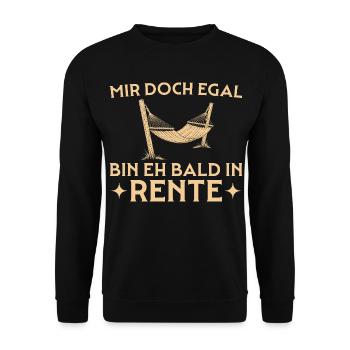 Retraite, je m’en fiche - adieu à la retraite - Sweat-shirt Unisexe - noir - Devant - Alina (178cm) & Michal (187cm)