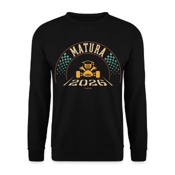 Matura 2026 (Maturant / Zieleinfahrt / 4C) - Unisex Pullover - Schwarz - Vorne - Alina (178cm) & Michal (187cm)