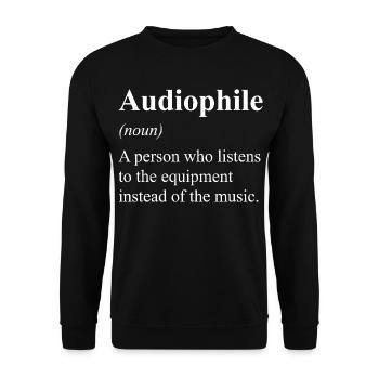 Audiophile Definition Music Lover - Unisex Sweatshirt - black - Front - Alina (178cm) & Michal (187cm)
