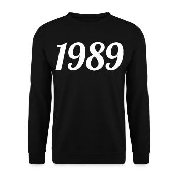 1989 Vintage 1989 Retro Geburtstag 1989 Geschenk - Unisex Pullover - Schwarz - Vorne - Alina (178cm) & Michal (187cm)
