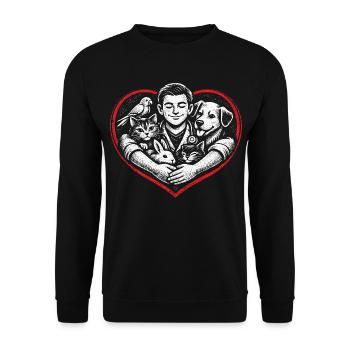 Veterinarian Veterinarian - Unisex Sweatshirt - black - Front - Alina (178cm) & Michal (187cm)