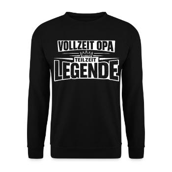 Full-time grandpa, part-time legend - Unisex Sweatshirt - black - Front - Alina (178cm) & Michal (187cm)