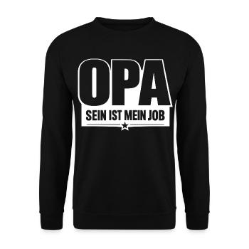 Being a grandpa is my job - Unisex Sweatshirt - black - Front - Alina (178cm) & Michal (187cm)