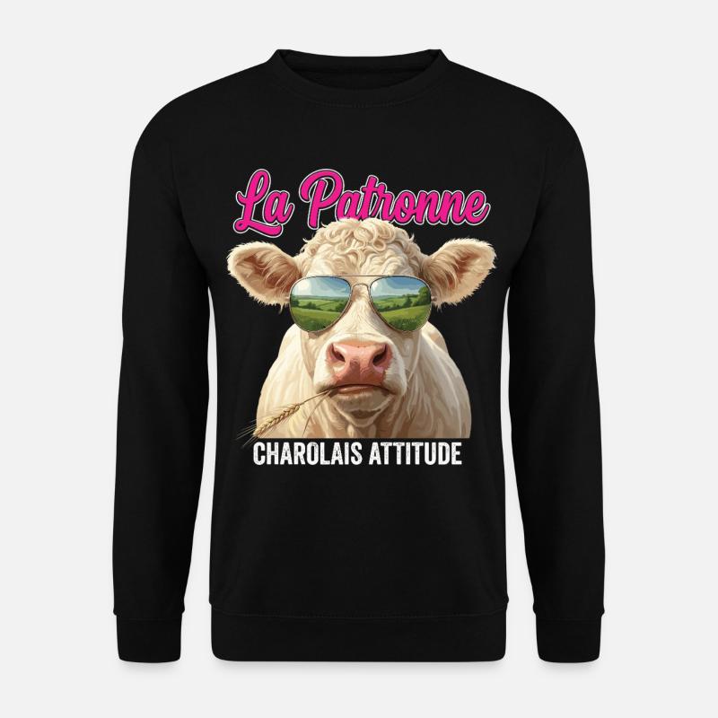 Charolais Cattle Breeding Breeder - Unisex Sweatshirt - black