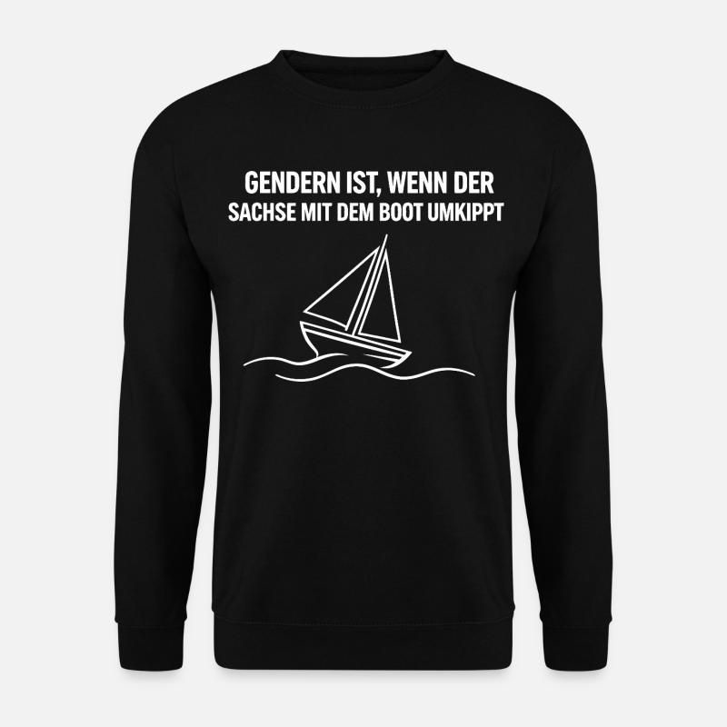 Gendern Sachse Boot - Unisex Pullover - Schwarz