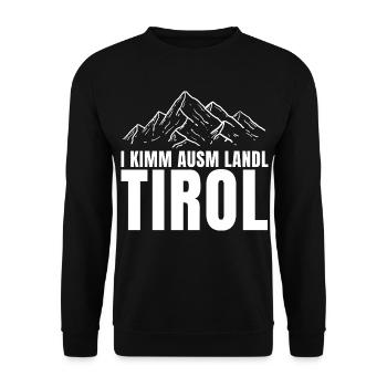 I kimm ausm Landl Tirol DJ Après Ski Ötztal - Unisex Pullover - Schwarz - Vorne - Alina (178cm) & Michal (187cm)