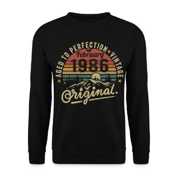 Février 1986 - Sweat-shirt Unisexe - noir - Devant - Alina (178cm) & Michal (187cm)