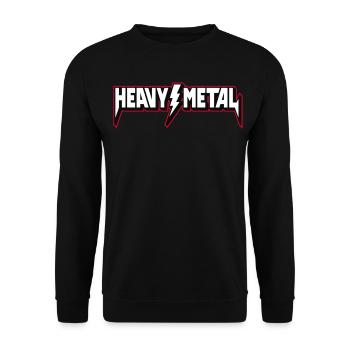 Heavy Metal 3D Logo - Sweat-shirt Unisexe - noir - Devant - Alina (178cm) & Michal (187cm)