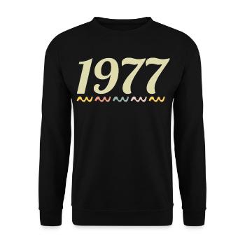 1977 - Sweat-shirt Unisexe - noir - Devant - Alina (178cm) & Michal (187cm)