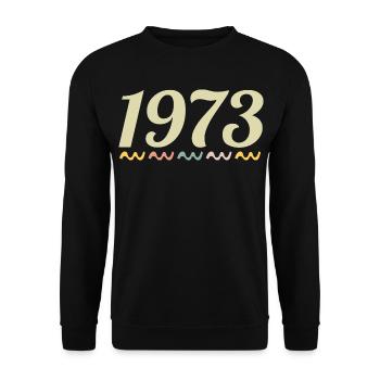 1973 - Sweat-shirt Unisexe - noir - Devant - Alina (178cm) & Michal (187cm)