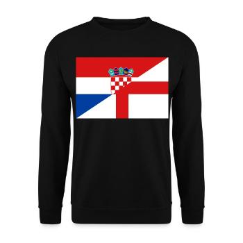 Croatia England Flag - Unisex Sweatshirt - black - Front - Alina (178cm) & Michal (187cm)