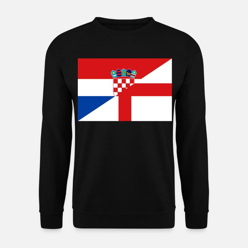 Drapeau de Croatie et Angleterre - Sweat-shirt Unisexe - noir