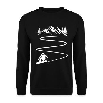 Snowboard et snowboard en montagne - Sweat-shirt Unisexe - noir - Devant - Alina (178cm) & Michal (187cm)