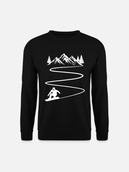 Snowboard und Berg Snowboarden - Unisex Pullover - Schwarz