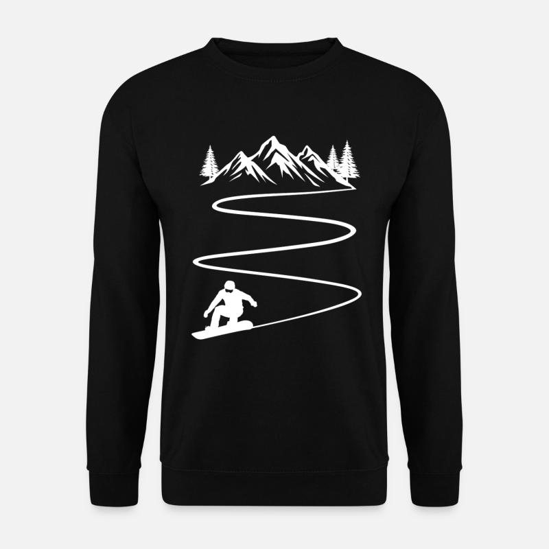 Snowboard and Mountain Snowboarding - Unisex Sweatshirt - black