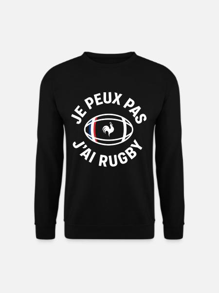 French Rugby Rooster – I Can't - Unisex Sweatshirt - black