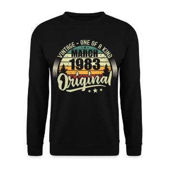 Légende Vivante Depuis Mars 1983 - Sweat-shirt Unisexe - noir - Devant - Alina (178cm) & Michal (187cm)