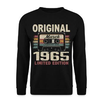 Mars 1965 Vintage mars 1965 - Sweat-shirt Unisexe - noir - Devant - Alina (178cm) & Michal (187cm)