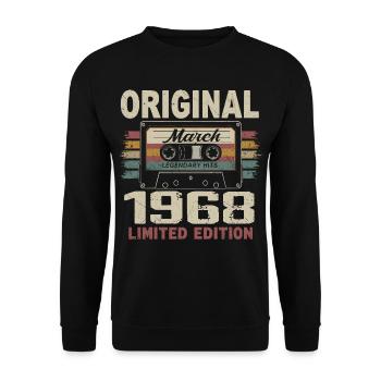 Mars 1968 Vintage mars 1968 - Sweat-shirt Unisexe - noir - Devant - Alina (178cm) & Michal (187cm)