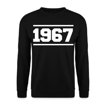 1967 Cadeau rétro 1967 - Sweat-shirt Unisexe - noir - Devant - Alina (178cm) & Michal (187cm)