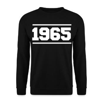 1965 Cadeau rétro 1965 - Sweat-shirt Unisexe - noir - Devant - Alina (178cm) & Michal (187cm)
