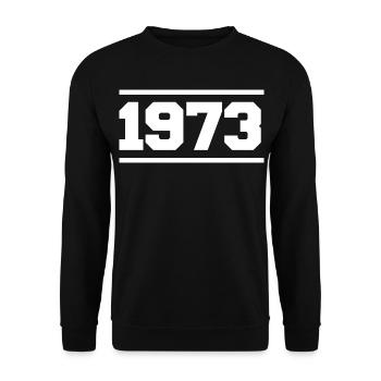 1973 Cadeau rétro 1973 - Sweat-shirt Unisexe - noir - Devant - Alina (178cm) & Michal (187cm)