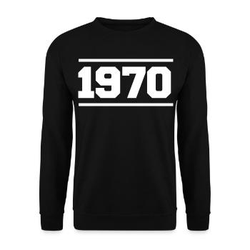 1970 - Sweat-shirt Unisexe - noir - Devant - Alina (178cm) & Michal (187cm)