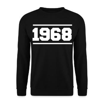 1968 Cadeau rétro 1968 - Sweat-shirt Unisexe - noir - Devant - Alina (178cm) & Michal (187cm)
