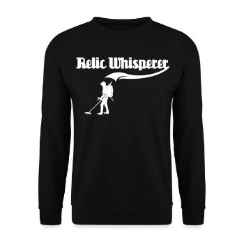 Relic Seeker Detectorist - Unisex Sweatshirt - black - Front - Alina (178cm) & Michal (187cm)