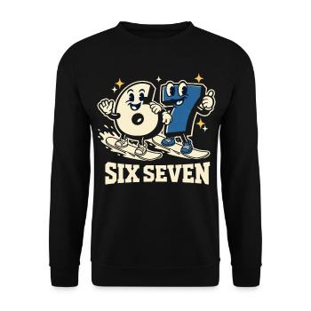 67 Six Seven Snowboard Winter Sports Cadeau - Sweat-shirt Unisexe - noir - Devant - Alina (178cm) & Michal (187cm)