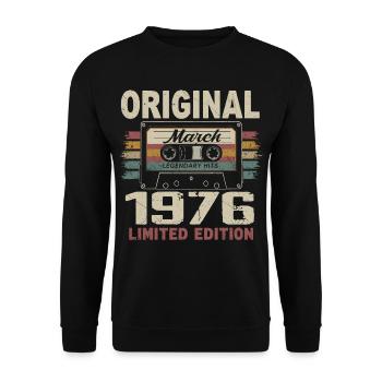 Mars 1976 Vintage mars 1976 - Sweat-shirt Unisexe - noir - Devant - Alina (178cm) & Michal (187cm)