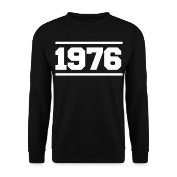 1976 Cadeau rétro 1976 original 1976 - Sweat-shirt Unisexe - noir - Devant - Alina (178cm) & Michal (187cm)