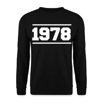 1978 Cadeau rétro 1978 original 1978 - Sweat-shirt Unisexe - noir - Devant - Alina (178cm) & Michal (187cm)
