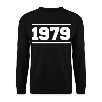 1979 Cadeau rétro 1979 original 1979 - Sweat-shirt Unisexe - noir - Devant - Alina (178cm) & Michal (187cm)