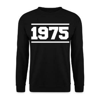1975 Cadeau rétro 1975 original 1975 - Sweat-shirt Unisexe - noir - Devant - Alina (178cm) & Michal (187cm)