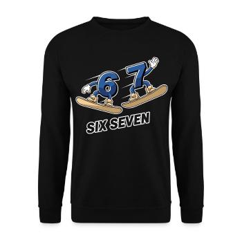 6 7 Six Seven Snowboard Meme - Sweat-shirt Unisexe - noir - Devant - Alina (178cm) & Michal (187cm)