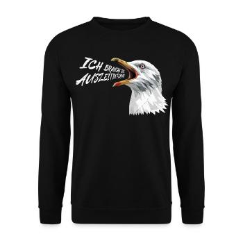 Ostsee BRAUCHE EINE AUSZEIT IN FEHMARN Lustig - Unisex Pullover - Schwarz - Vorne - Alina (178cm) & Michal (187cm)